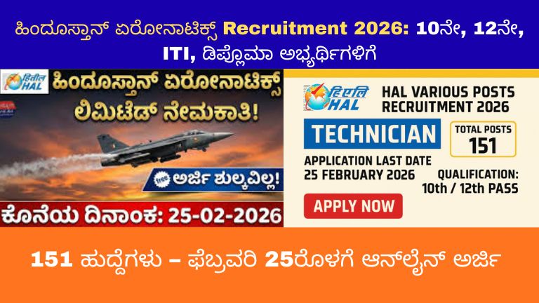 ಹಿಂದೂಸ್ತಾನ್ ಏರೋನಾಟಿಕ್ಸ್ Recruitment 2026